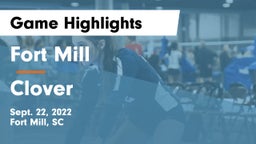 Fort Mill  vs Clover  Game Highlights - Sept. 22, 2022