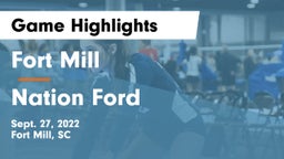 Fort Mill  vs Nation Ford  Game Highlights - Sept. 27, 2022