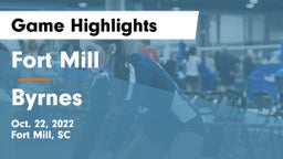 Fort Mill  vs Byrnes  Game Highlights - Oct. 22, 2022