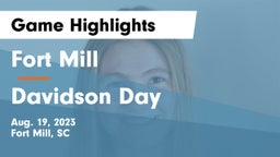 Fort Mill  vs Davidson Day  Game Highlights - Aug. 19, 2023