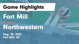 Fort Mill  vs Northwestern  Game Highlights - Aug. 30, 2023