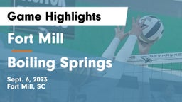 Fort Mill  vs Boiling Springs  Game Highlights - Sept. 6, 2023