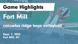 Fort Mill  vs catawba ridge boys volleyball  Game Highlights - Sept. 7, 2023