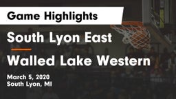 South Lyon East  vs Walled Lake Western  Game Highlights - March 5, 2020