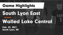 South Lyon East  vs Walled Lake Central  Game Highlights - Feb. 23, 2021