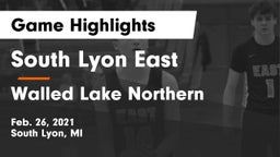 South Lyon East  vs Walled Lake Northern  Game Highlights - Feb. 26, 2021