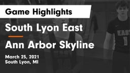 South Lyon East  vs Ann Arbor Skyline Game Highlights - March 25, 2021