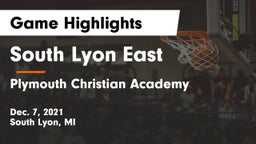 South Lyon East  vs Plymouth Christian Academy  Game Highlights - Dec. 7, 2021
