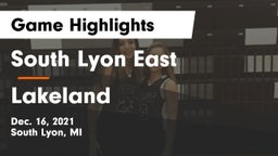 South Lyon East  vs Lakeland  Game Highlights - Dec. 16, 2021