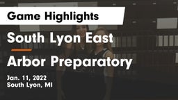 South Lyon East  vs Arbor Preparatory  Game Highlights - Jan. 11, 2022