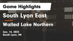 South Lyon East  vs Walled Lake Northern  Game Highlights - Jan. 14, 2022