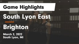 South Lyon East  vs Brighton  Game Highlights - March 2, 2022