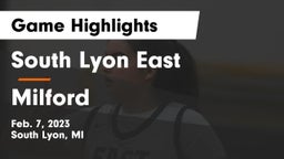 South Lyon East  vs Milford  Game Highlights - Feb. 7, 2023
