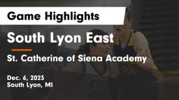 South Lyon East  vs St. Catherine of Siena Academy  Game Highlights - Dec. 6, 2023