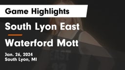 South Lyon East  vs Waterford Mott Game Highlights - Jan. 26, 2024