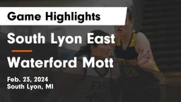 South Lyon East  vs Waterford Mott Game Highlights - Feb. 23, 2024