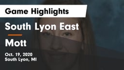 South Lyon East  vs Mott Game Highlights - Oct. 19, 2020