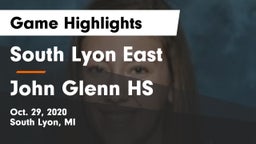 South Lyon East  vs John Glenn HS Game Highlights - Oct. 29, 2020