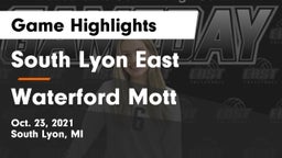 South Lyon East  vs Waterford Mott Game Highlights - Oct. 23, 2021