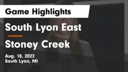 South Lyon East  vs Stoney Creek  Game Highlights - Aug. 18, 2022