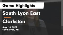 South Lyon East  vs Clarkston  Game Highlights - Aug. 18, 2022