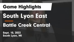 South Lyon East  vs Battle Creek Central  Game Highlights - Sept. 10, 2022