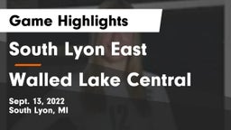 South Lyon East  vs Walled Lake Central  Game Highlights - Sept. 13, 2022