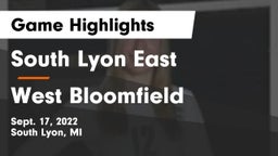 South Lyon East  vs West Bloomfield  Game Highlights - Sept. 17, 2022