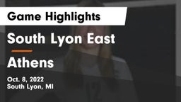 South Lyon East  vs Athens  Game Highlights - Oct. 8, 2022