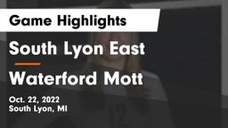 South Lyon East  vs Waterford Mott Game Highlights - Oct. 22, 2022