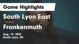 South Lyon East  vs Frankenmuth  Game Highlights - Aug. 19, 2023