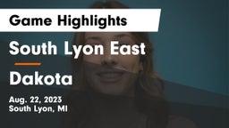 South Lyon East  vs Dakota  Game Highlights - Aug. 22, 2023