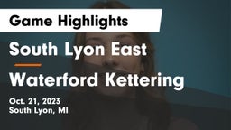 South Lyon East  vs Waterford Kettering  Game Highlights - Oct. 21, 2023