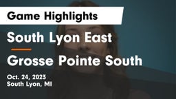 South Lyon East  vs Grosse Pointe South  Game Highlights - Oct. 24, 2023