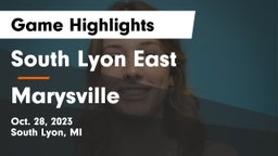South Lyon East  vs Marysville  Game Highlights - Oct. 28, 2023