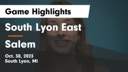 South Lyon East  vs Salem Game Highlights - Oct. 30, 2023