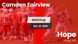 Matchup: Fairview vs. Hope  2016