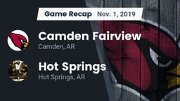 Recap: Camden Fairview  vs. Hot Springs  2019