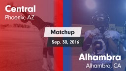 Matchup: Central vs. Alhambra  2016