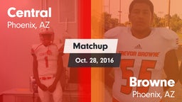 Matchup: Central vs. Browne  2016