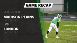 Recap: Madison Plains  vs. London  2016