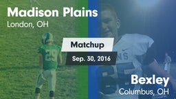 Matchup: Madison Plains vs. Bexley  2016