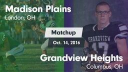 Matchup: Madison Plains vs. Grandview Heights  2016
