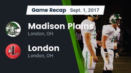Recap: Madison Plains  vs. London  2017