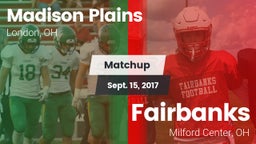 Matchup: Madison Plains vs. Fairbanks  2017