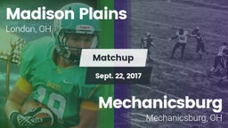 Matchup: Madison Plains vs. Mechanicsburg  2017