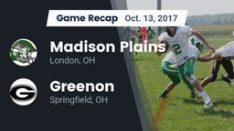 Recap: Madison Plains  vs. Greenon  2017