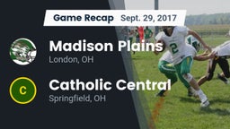 Recap: Madison Plains  vs. Catholic Central  2017