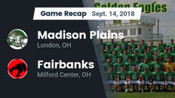 Recap: Madison Plains  vs. Fairbanks  2018