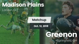 Matchup: Madison Plains vs. Greenon  2018